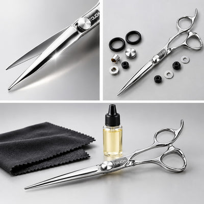 TOUCH hairdressing scissor sharpening and maintenance service: blade, spare parts, oil and cloth