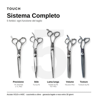Sistema Completo TOUCH - Kit 5 forbici professionali